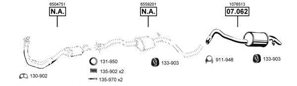 ASMET FO074040 Exhaust System